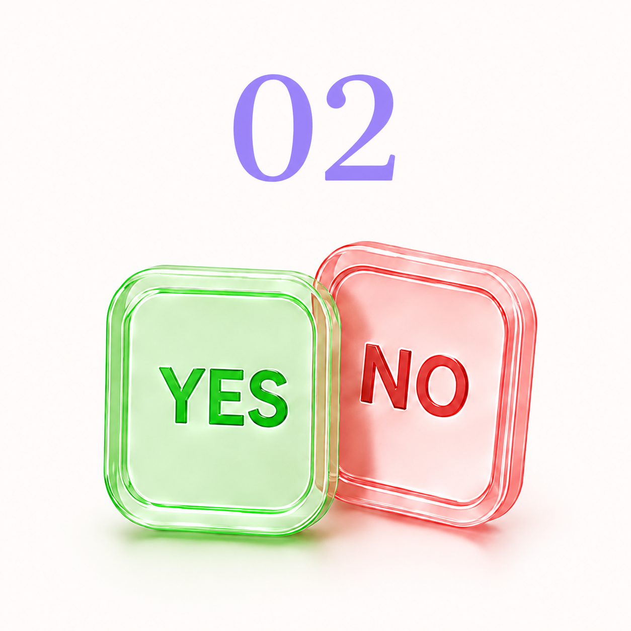 YES and NO choice buttons